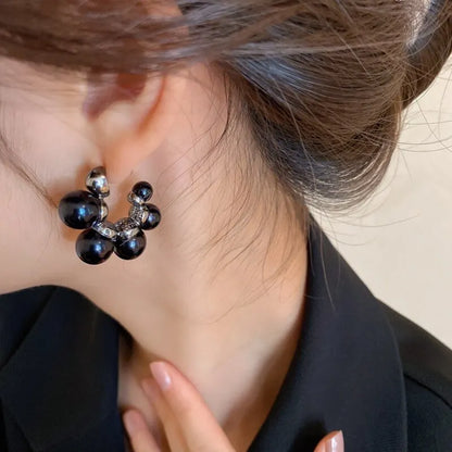 Pendientes de perlas de imitación para mujer 2023, pendientes de botón redondos de tendencia para bodas, fiestas, joyas elegantes, accesorios de moda