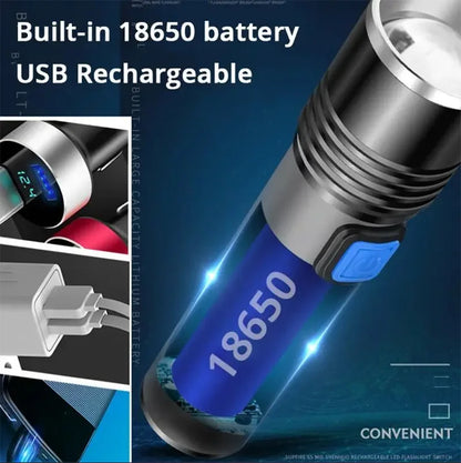 USB Rechargeable UV Flashlight For Pet Urine Detection Resin Cured 395nm UV Flashlight Black Light Zoom