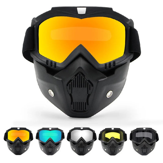 Gafas de motocross a prueba de polvo, gafas de motocicleta ajustables, transpirables, protectoras de cara completa, máscara para motocicleta todoterreno