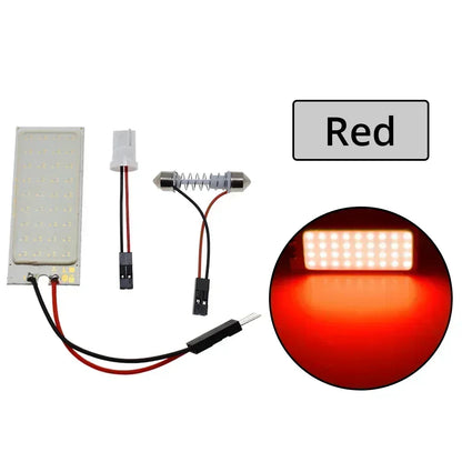 Bombillas LED blancas y rojas T10 W5w Cob 24SMD 36SMD 48SMD para panel de matrícula de coche, luces de lectura para interior de coche, luz de festón para maletero