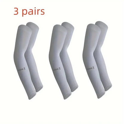 3 Pair of Breathable Sun Protection Sleeves - Breathable & UV Protective Gear for Sports, Driving, & Outdoor Adventures