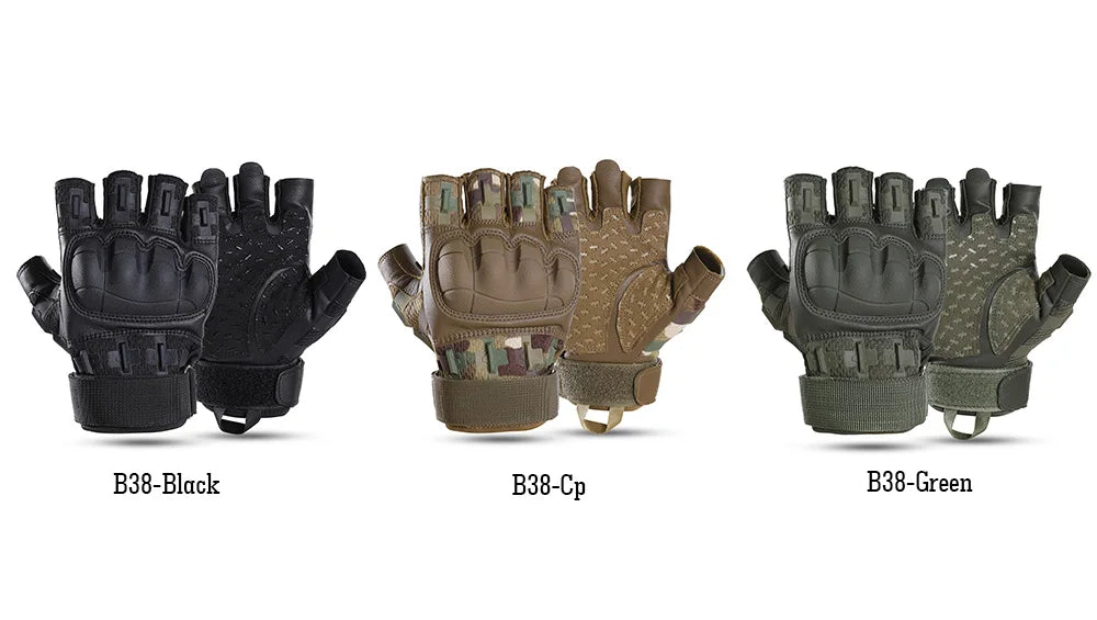 Guantes tácticos con pantalla táctil y carcasa rígida para caza al aire libre, airsoft, combate, tiro, senderismo, ciclismo, deportes, cuero sintético, equipo antideslizante