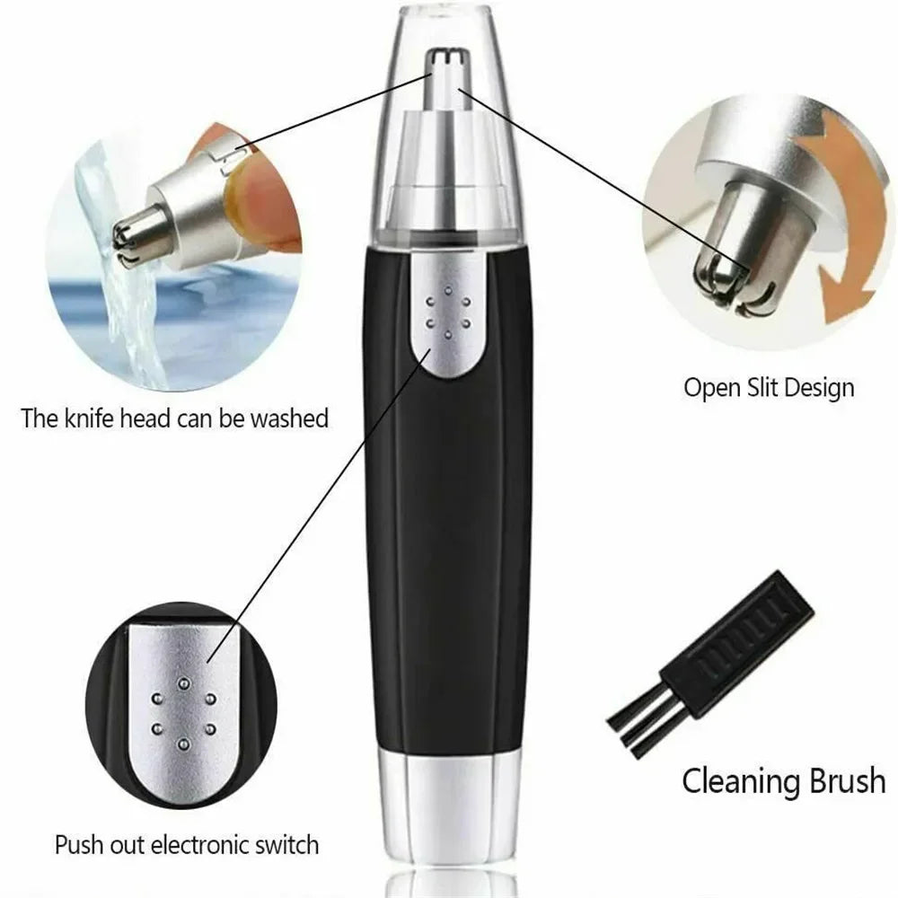 Electric Nose Hair Trimmer Implement Shaver Clipper Men Women Ear Neck Eyebrow Trimmer Shaver Man Clean Trimer Razor Remover Kit