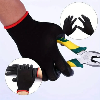 10 pares de guantes de seguridad duraderos: antideslizantes, resistentes al desgaste, con protección ESD para jardinería y carpintería