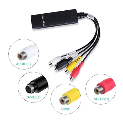 USB 2.0 Video Audio Converter Capture Card Easy Cap Video Audio Converter TV DVD VHS Audio Capture Adapter Card TV Video DVR