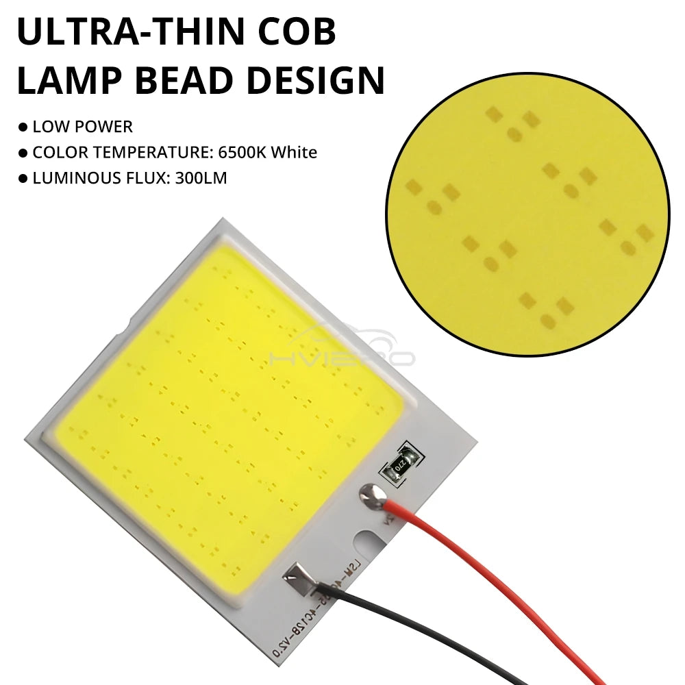 Bombillas LED blancas y rojas T10 W5w Cob 24SMD 36SMD 48SMD para panel de matrícula de coche, luces de lectura para interior de coche, luz de festón para maletero