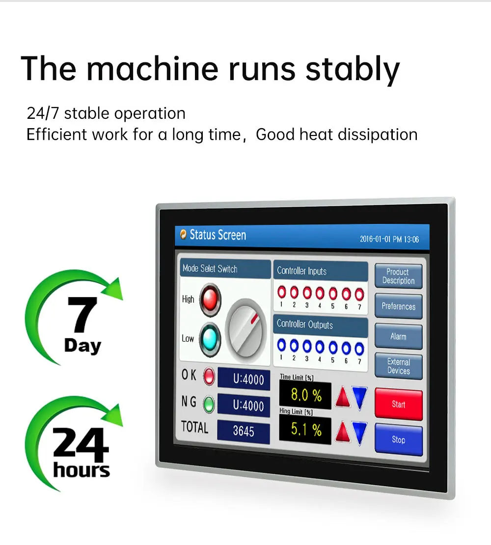 8~21.5 inch Touch Screen IP65 Front Waterproof, All in One Industrial Embedded Panel PC with 10 Point PCAP TouchScreen Monitor