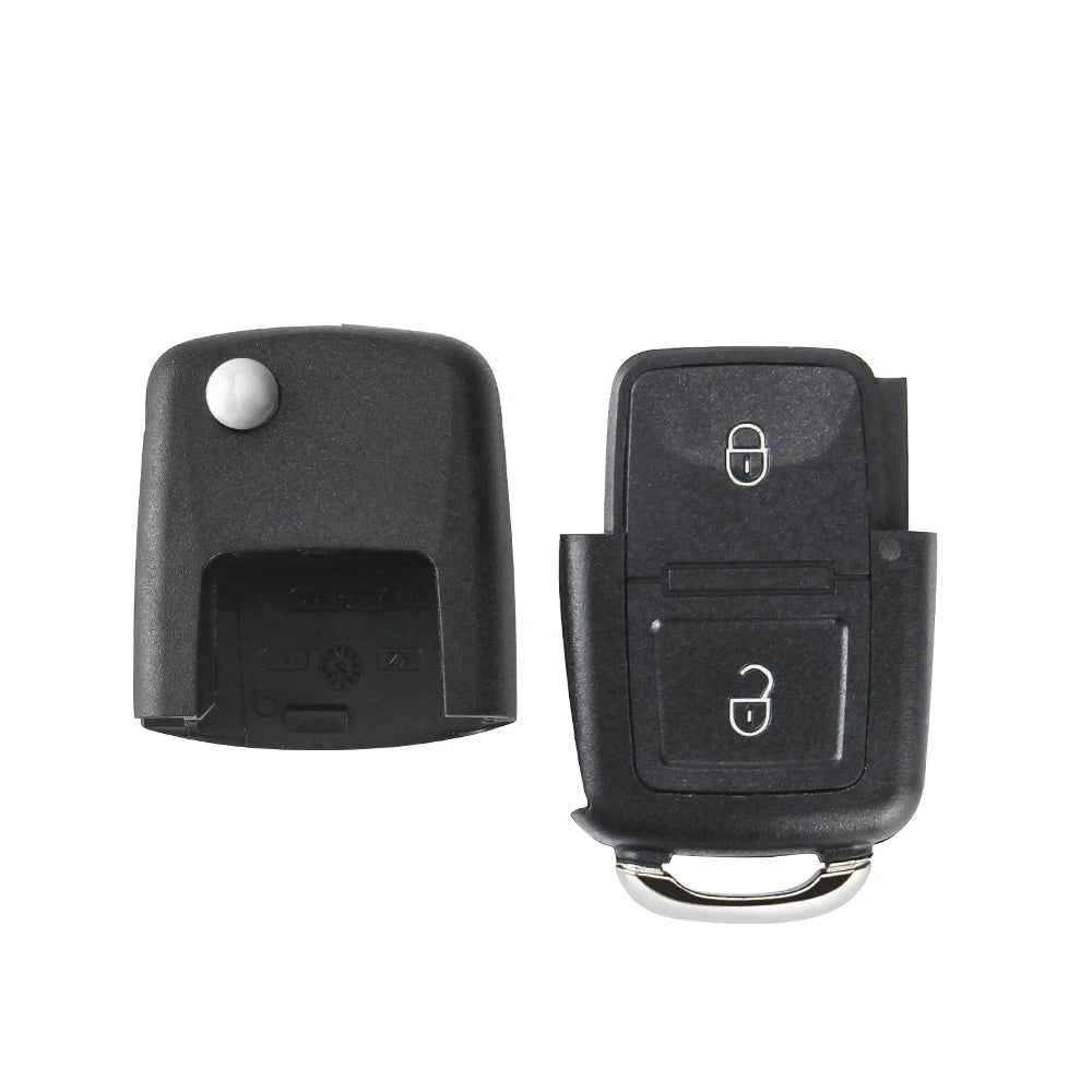 KEYYOU 2 Buttons Remote Flip Folding Car Key Shell for VW Volkswagen MK4 Bora Golf 4 5 6 Passat Polo Bora Touran