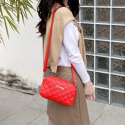 Bolso bandolera pequeño con borlas para mujer, tendencia 2024, bolso de hombro con bordado de Lingge para mujer, bolso cruzado con cadena de moda para mujer