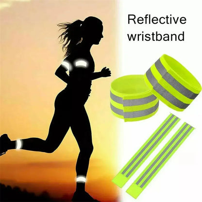 Reflect Straps for Night Walking Cycling Running Safety Reflector Tape Reflective Bands for Wrist Arm Ankle Leg High Visibility