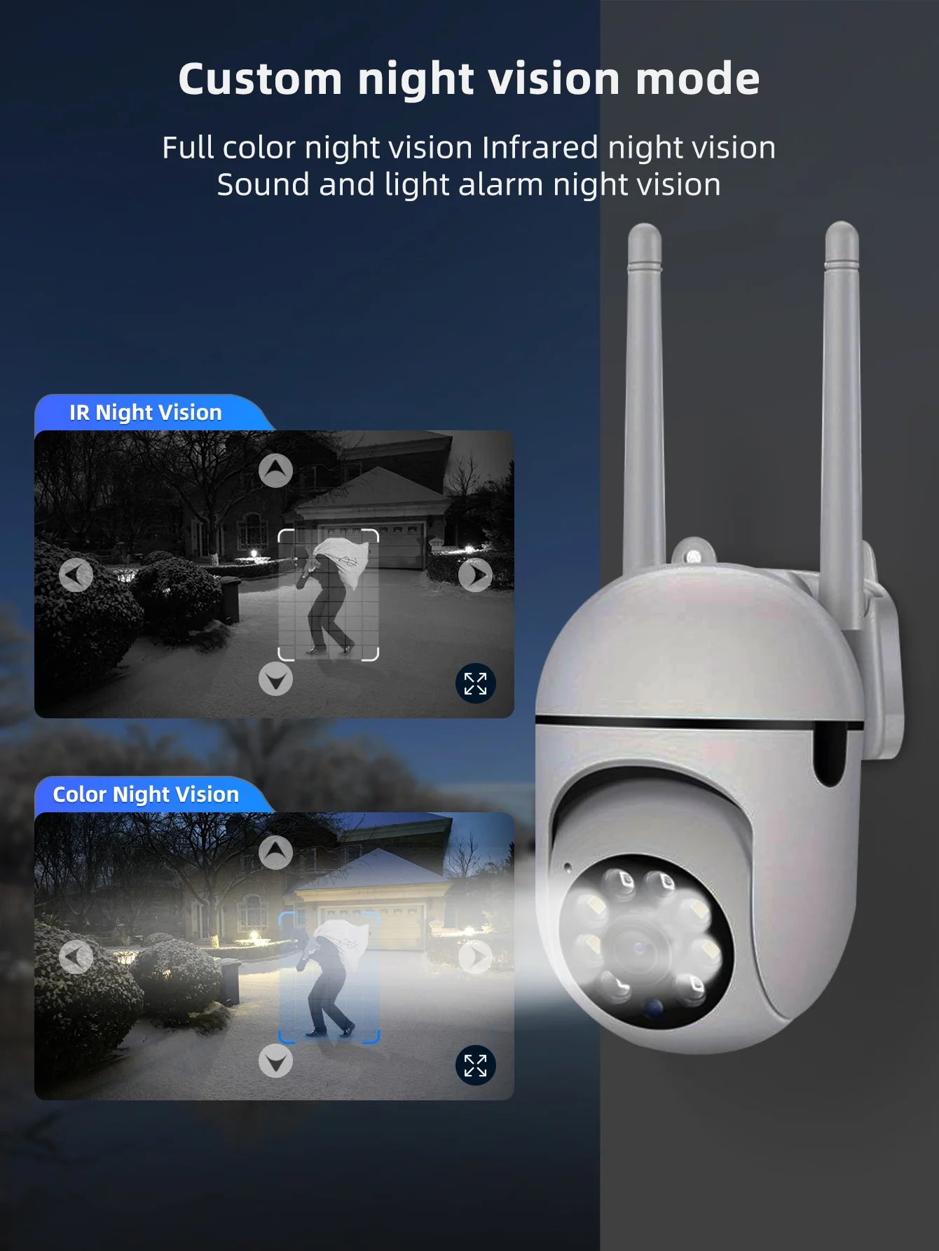 JOOAN 3MP WiFi Camera Home PTZ IP Camera Color Night Audio Wireless Surveillance Camera Auto Tracking Security CCTV Camera