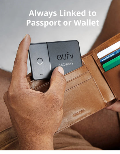 Tarjeta SmartTrack de seguridad de eufy Funciona con el rastreador Find My Wallet de Apple Buscador de teléfonos Resistente al agua Batería con duración de 3 años