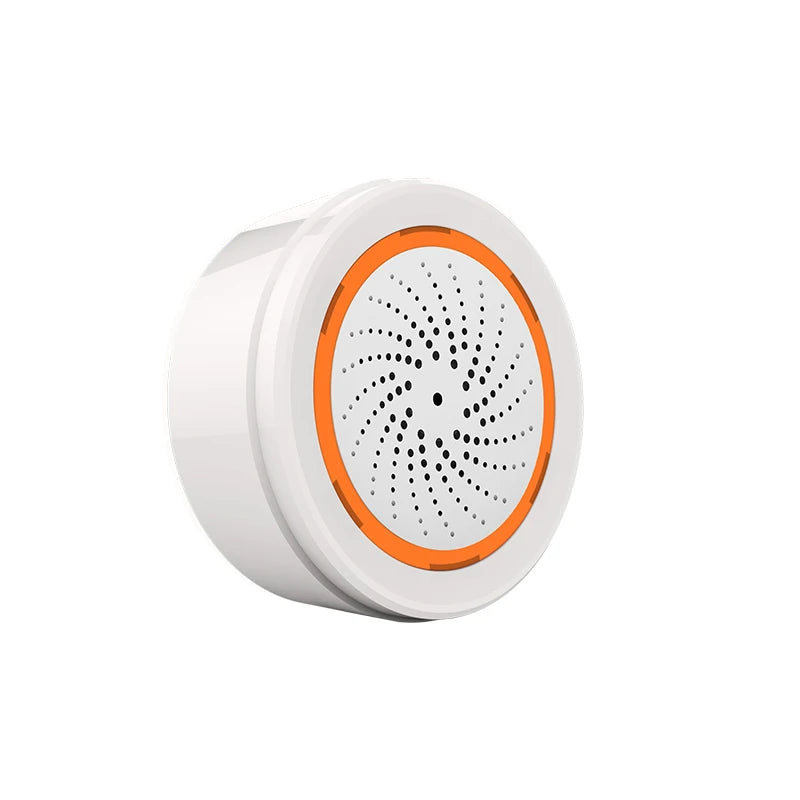 ONENUO Tuya Zigbee Smart Siren Alarm For Home Security with Strobe Alerts Support USB Cable Power and Built-in Battery