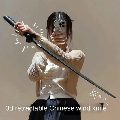 3D Gravity Knife Katana Adult Photo Props Retractable Folding Samurai Sword Role-playing Props Creative Stress Relief Toys