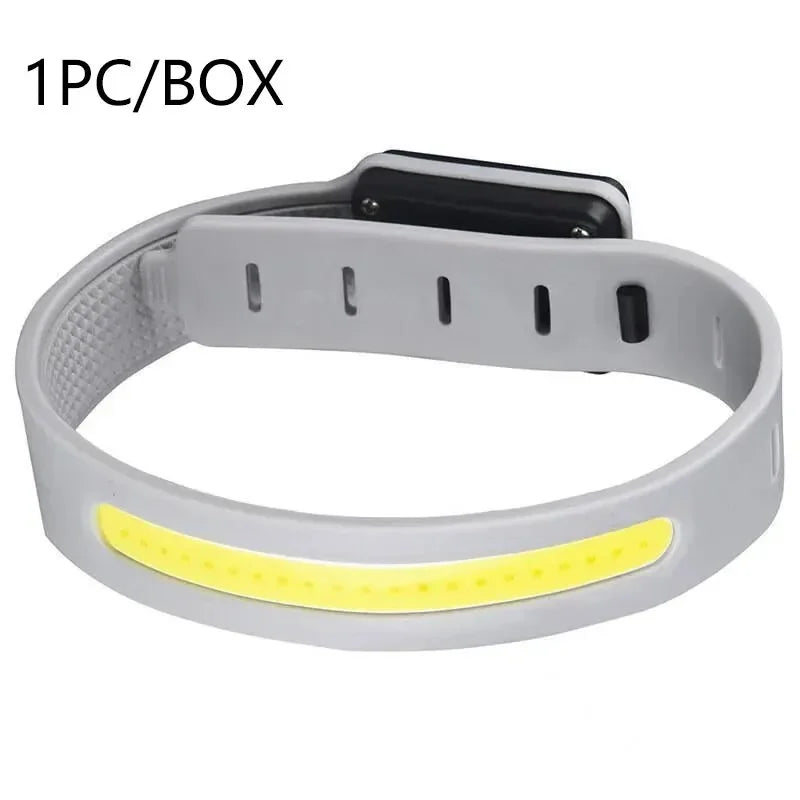 Luz LED COB para brazo y pierna, 350 mAh, 500 lúmenes, para deporte, carrera nocturna, advertencia, tipo C, recargable vía USB, IPX4, resistente al agua