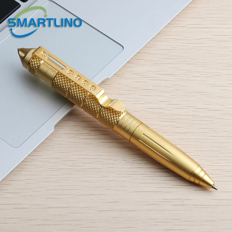 High Quality Metal Self Defense Tactical Pen School Student Office Ballpoint Pens Emergency Glass Breaker Survival Supplies