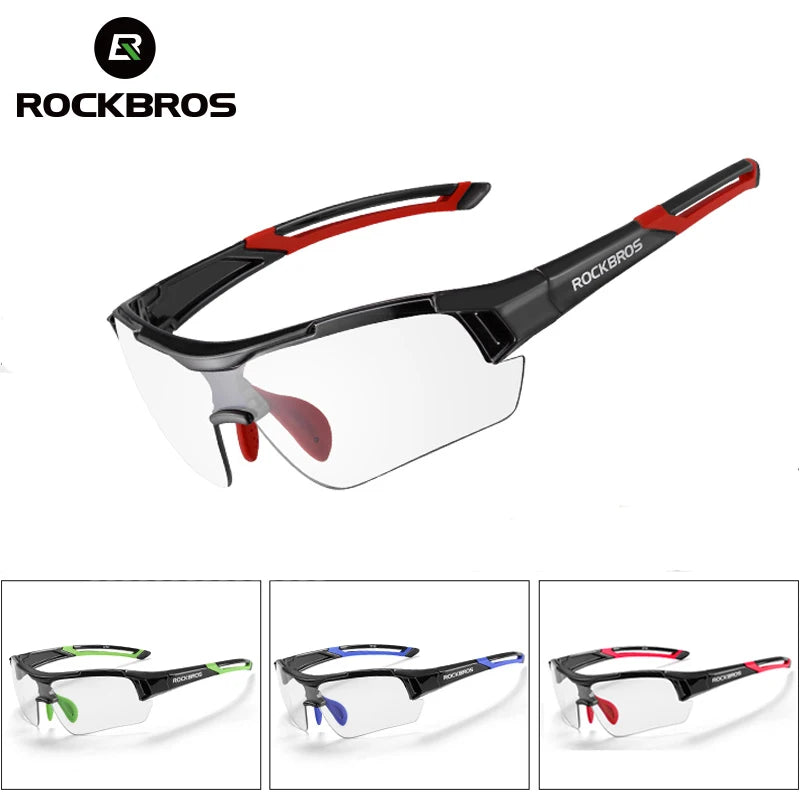 Gafas de ciclismo fotocromáticas ROCKBROS, gafas de sol para deportes al aire libre, gafas decolorantes, gafas para bicicleta de montaña y carretera, gafas para ciclismo