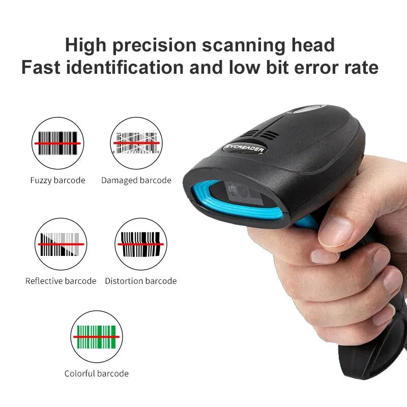 CMOS Image 1D 2D Wired Barcode Scanner 640x480 Pixels High-precision Handheld Bar Code Reader U12 For Inventory Management