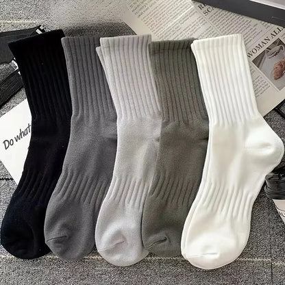 5 pares de calcetines para hombre, calcetines deportivos de moda divertidos vintage de otoño e invierno, calcetines de tendencia deportiva