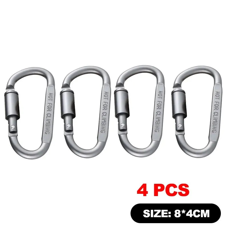 6pcs Carabiner Set For Key Camping Survival EDC Outdoor Keychain Clip Alloy Aluminum Tactical Caribiner Hook Karabiners