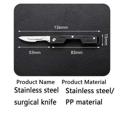 Mini Performance Folding Machinery Cost Scalpel Medical Folding Knife EDC Outdoor Unpacking Pocket Knife