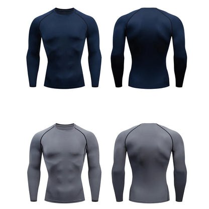 Camiseta deportiva de alta calidad para hombre, para fitness, MMA, gimnasio, trote, compresión, transpirable, antierupciones, integral, Dry Fit