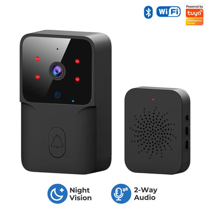 Tuya WiFi Video Doorbell Wireless HD Camera IR Alarm Security Smart Home Door Bell WiFi Intercom for Home