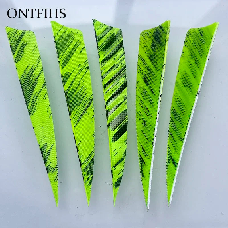 25 Pcs 4 Inch Hunting Arrow Feather Shield Cut Archery Real Turkey Cut Fetches Feathers for Arrows DIY