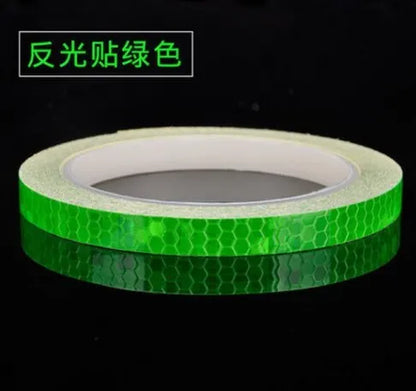 1cm*8m Bike Stickers Reflective Tape Fluorescent MTB Bike Bicycle Strips Cycling MTB Tapes for Bicycle Helmet Motorcycle Scooter