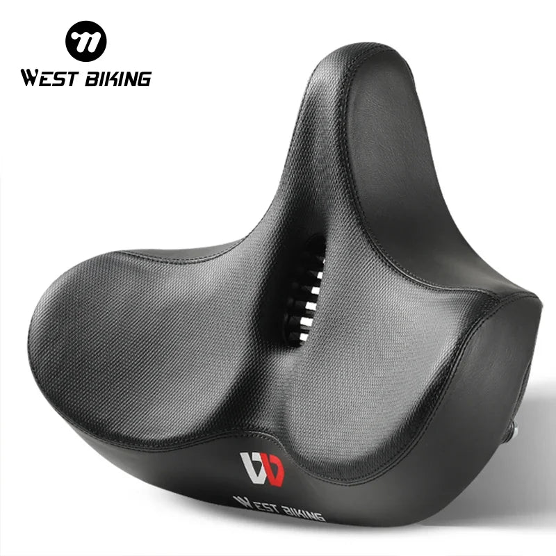 WEST BIKING Ergonomic Bicycle Saddle Long Distance Cycling Widen Thicken Cushion MTB Touring Bike Saddle Comfortable E-Bike Seat