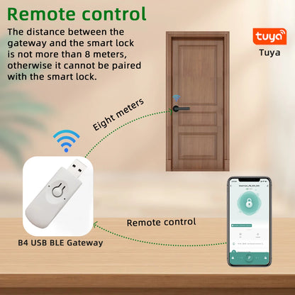 RAYKUBE M5 Tuya BLE Fingerprint Door Lock Digital Electronic Lock with Password/Key/IC Card/ Smartlife/ Tuya APP Unlock