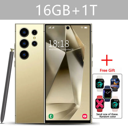 S24 Ultra Android Smartphone 7.3'' HD 5G Snapdragon 8 Gen 3 16GB+1TB Cellphones Mobile Phones Face Unlocked Cell Phone Tablet