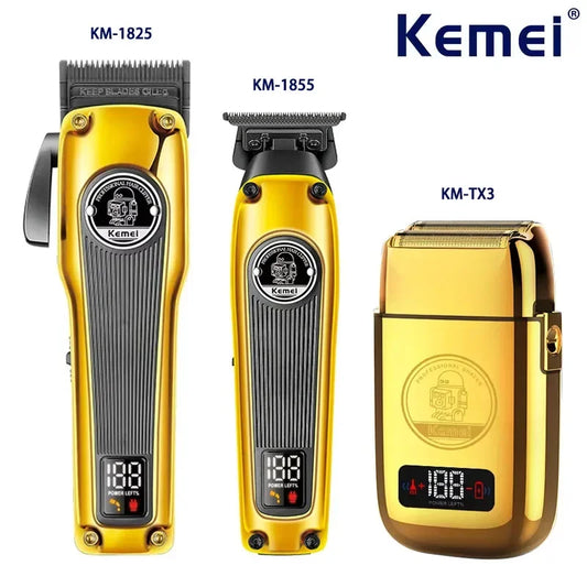 Kemei Hair Clipper or Blade KM-1825 KM-1855 KM-TX3 Professional Cordless Beard Trimmer Men Electric Shaver Hair Trimmer Set