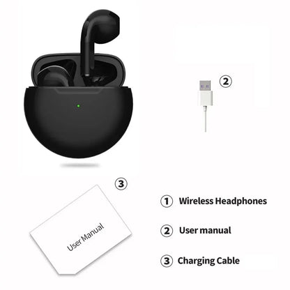 Original Air Pro 6 TWS Wireless Bluetooth Headset 5.3 Headphone Mini Earphone with Mic Charging Box for Xiaomi iPhone Earbuds