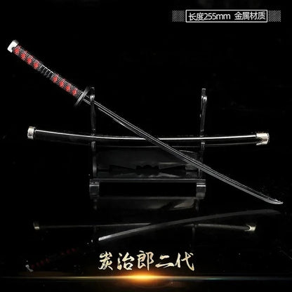 Demon Slayer Sword Real Katana Swords Demon Slayer Cosplay Metal Props Weapon Anime Battle Ready No Cutting Edge Bedroom Decor