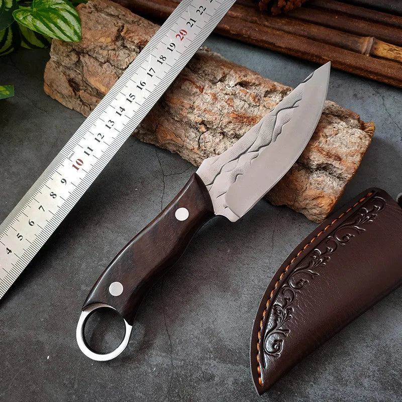 Afilador de huesos forjado a mano, mango de cuchillo para deshuesar, cuchillo pequeño para carne, afilado, duradero, práctico, cuchillo pequeño para cortar carne y fruta