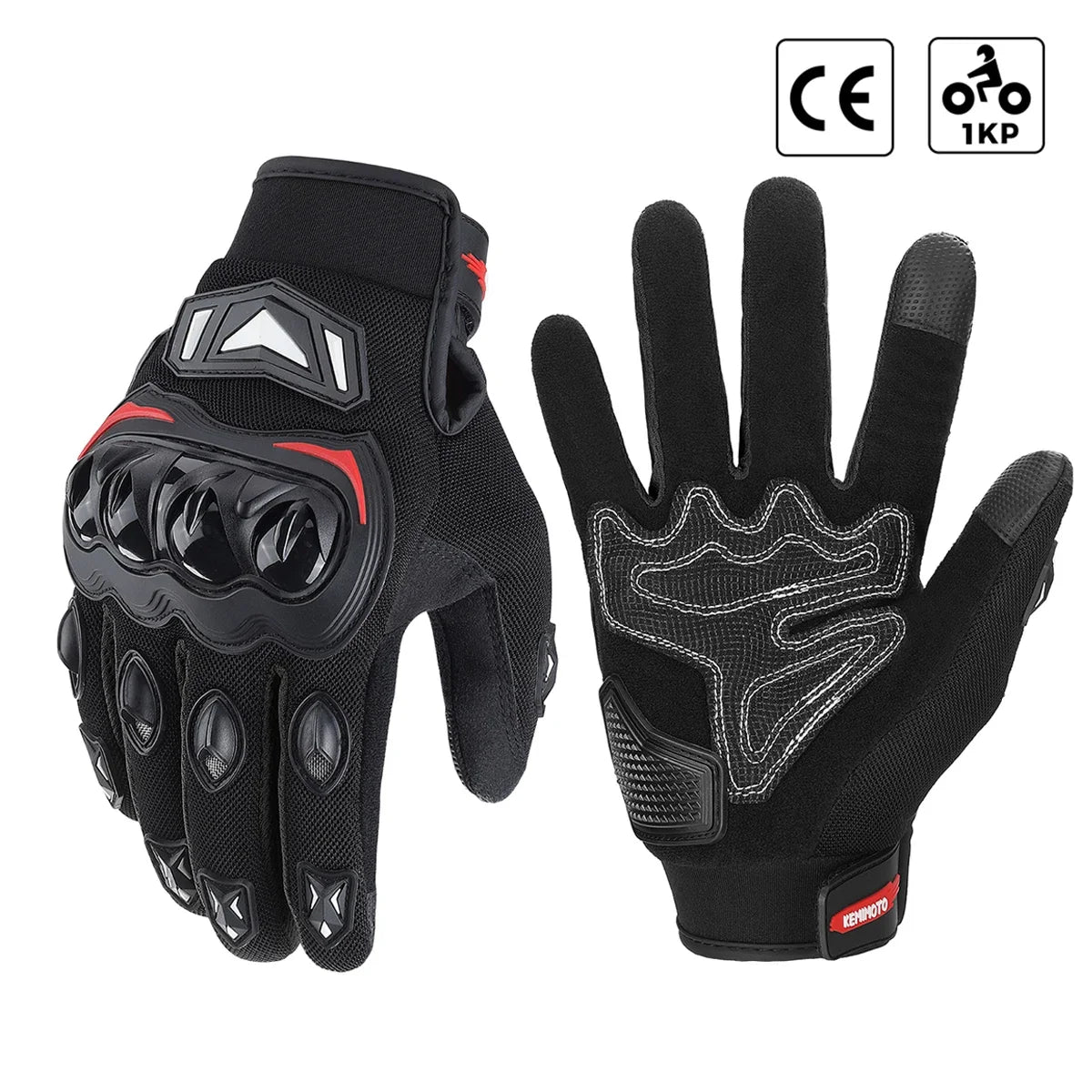 Guantes de motocicleta CE, guantes de verano para montar a caballo, guantes tácticos de pantalla táctil con nudillos duros para motocross, ATV, UTV