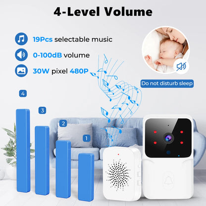 Tuya WiFi Video Doorbell Wireless HD Camera IR Alarm Security Smart Home Door Bell WiFi Intercom for Home