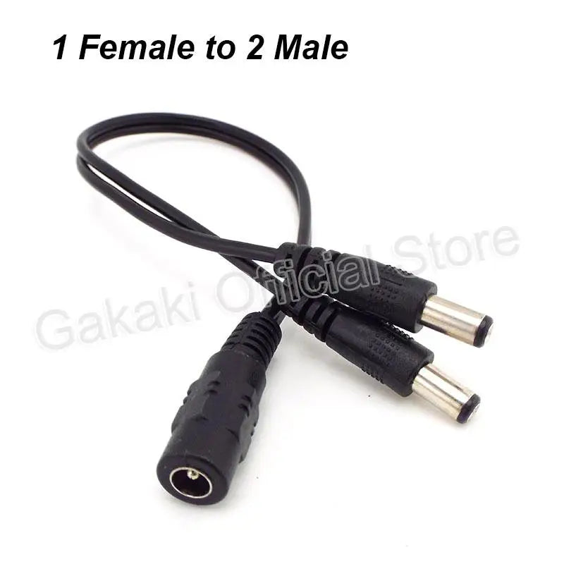 Female to Male Way Connector DC Plug Power Splitter Cable for CCTV LED Strip Light Power Supply Adapter 5.5mm*2.1mm