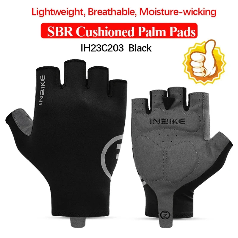 INBIKE Shockproof GEL Pad Cycling Gloves Half Finger Sport Gloves Men Women Summer Bicycle Gym Fitness Gloves MTB Gloves IF239