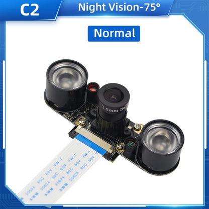 Raspberry Pi 4 Camera 5MP Night Vision 1080P Optional Wide Angle Fisheye IR-CUT Camera FF AF for Raspberry Pi 4B 3B+ 3B Zero