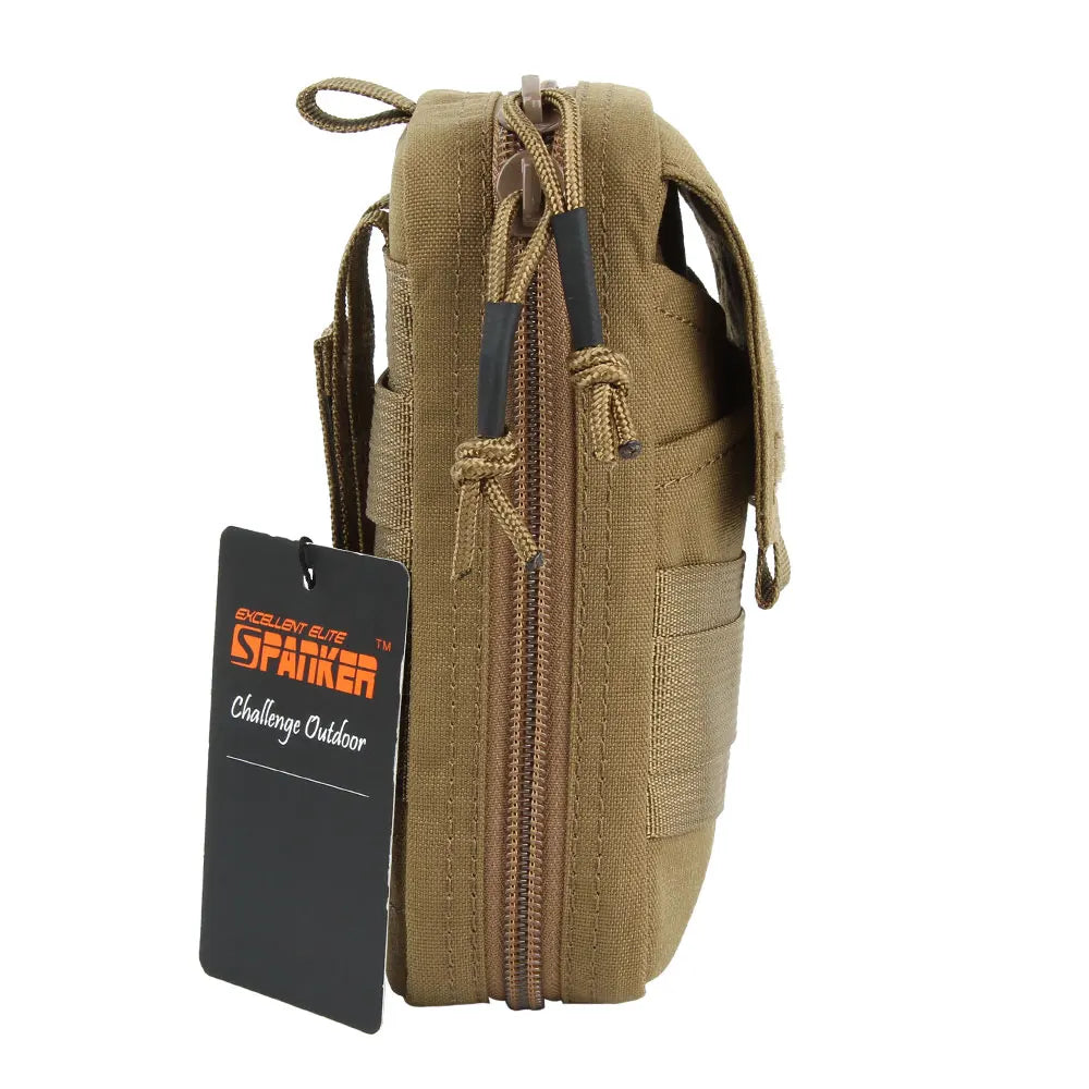 Riñonera táctica EDC Molle, bolsa multiusos, multifunción, con doble cremallera, bolsa para herramientas de caza