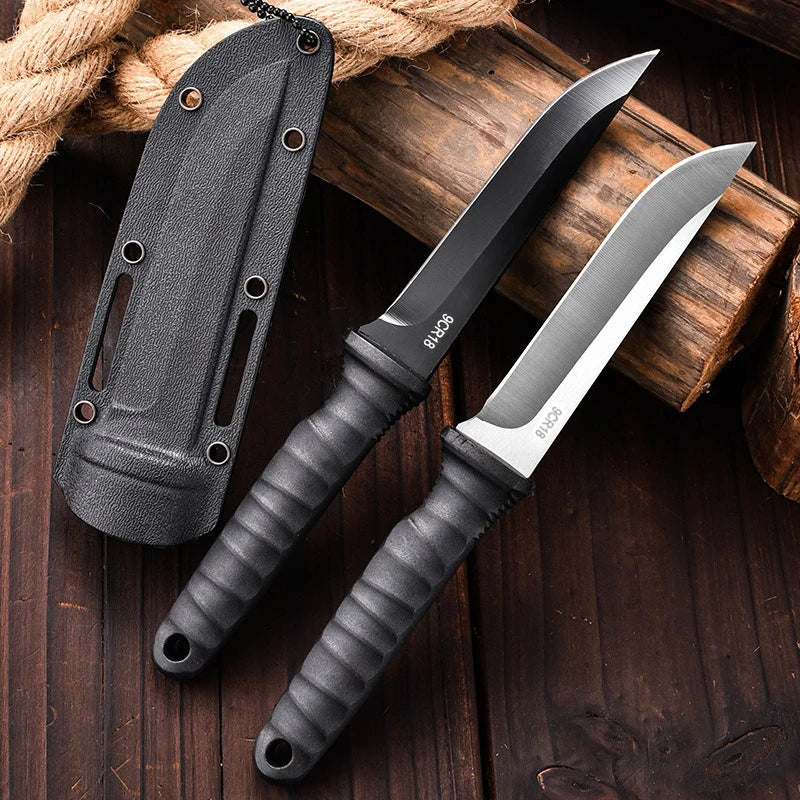 Outdoor pocket knife camping knife camping barbecue small straight knife k sheath survival knife carry portable fruit knife