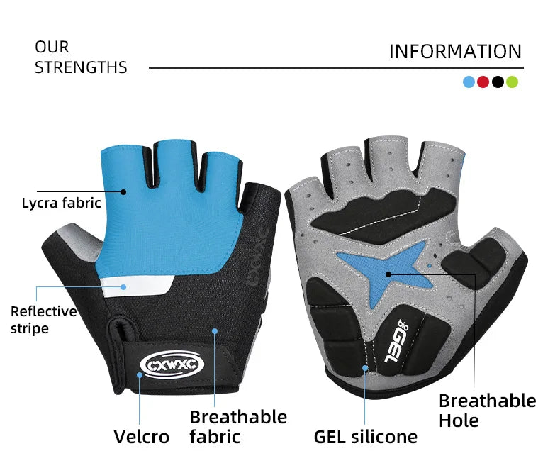 Giyo Breaking Wind Cycling Half Finger Gloves Anti-slip Bicycle Mittens Racing Road Bike Glove MTB Biciclet Guantes Ciclismo