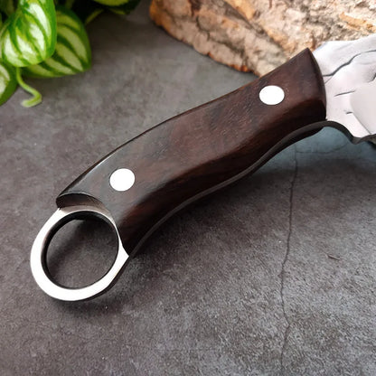 Afilador de huesos forjado a mano, mango de cuchillo para deshuesar, cuchillo pequeño para carne, afilado, duradero, práctico, cuchillo pequeño para cortar carne y fruta