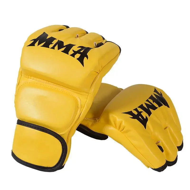 Guantes de boxeo profesionales para adultos 2024, guantes de boxeo de entrenamiento con saco de arena de combate, guantes de medio dedo para Sanda, Muay Thai, MMA, Kickboxing