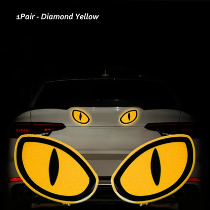 2Pcs Warning Car Reflective Safety Tape Sticker Cat-eye Reflective Sticker Car Sticker Reflective Strips Auto Truck Motorcycle