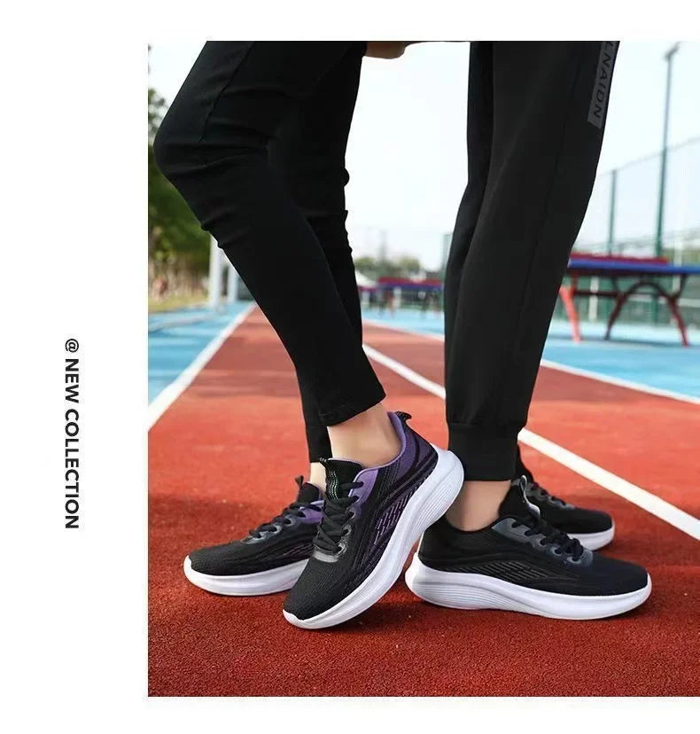 Zapatillas deportivas informales para correr, de verano, antideslizantes, para senderismo, de malla, transpirables, para mujer, tendencia 2024, para parejas