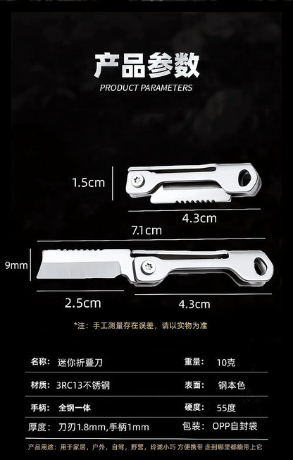 Stainless steel mini multifunctional outdoor knife Open box express knife portable pocket folding knife