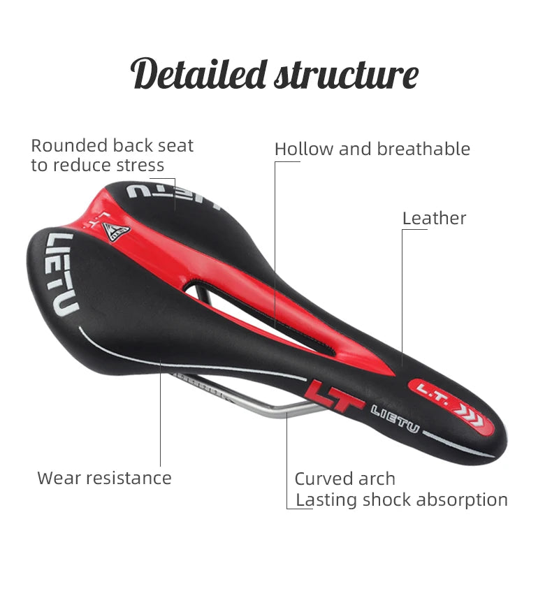 LIETU Bicycle Saddle MTB Road Bike Cycling Silicone Skid-proof Saddle Seat Silica Gel Cushion Seat Leather Front Seat Mat